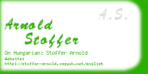 arnold stoffer business card